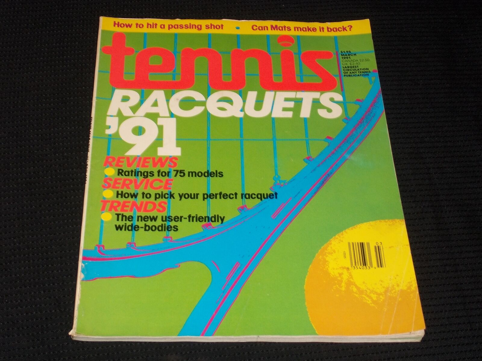 1991 MARCH TENNIS MAGAZINE - RACQUETS FRONT COVER - E 2263