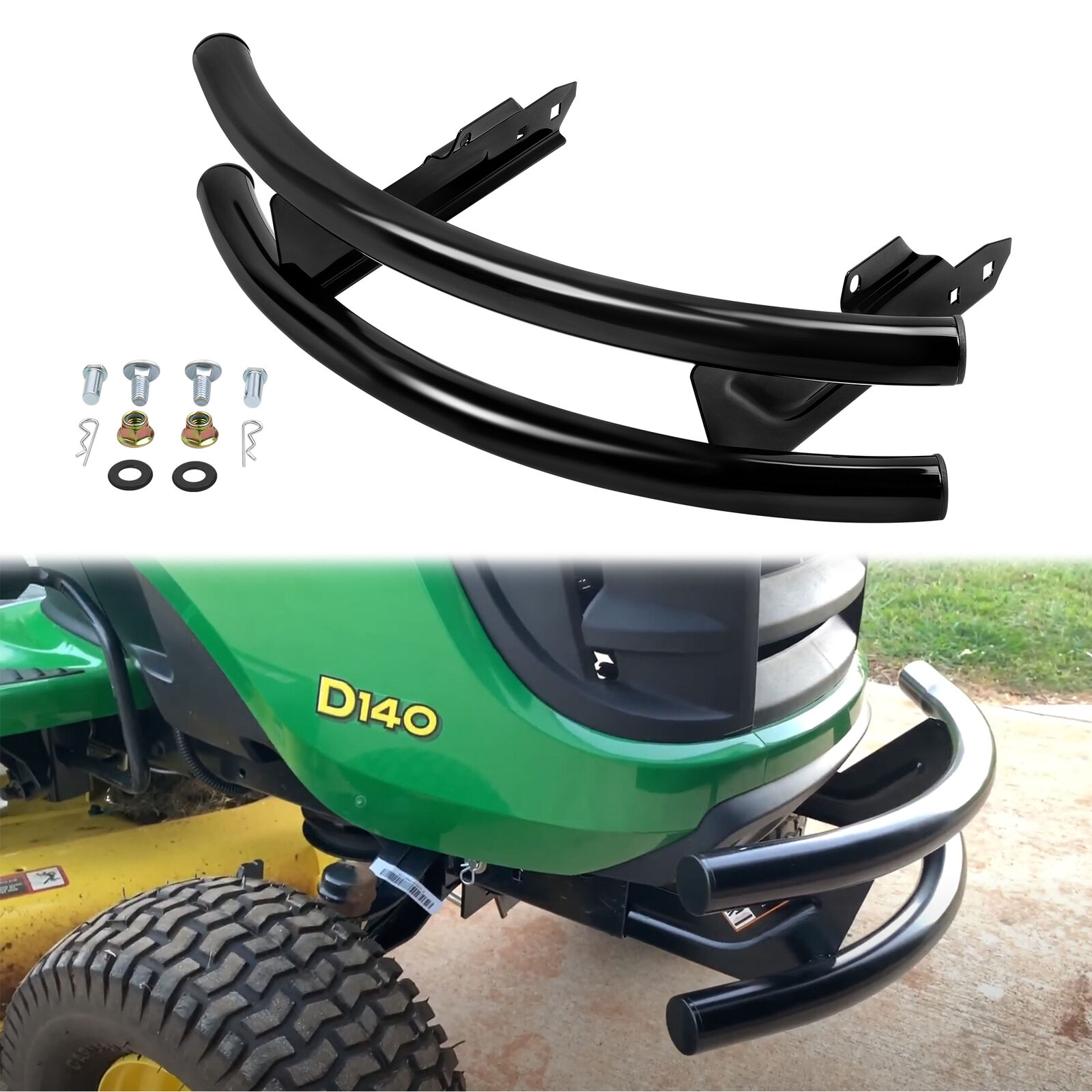 2-Bar Front Bumper Guard Lawn Tractor Protection For John Deere 100 Series