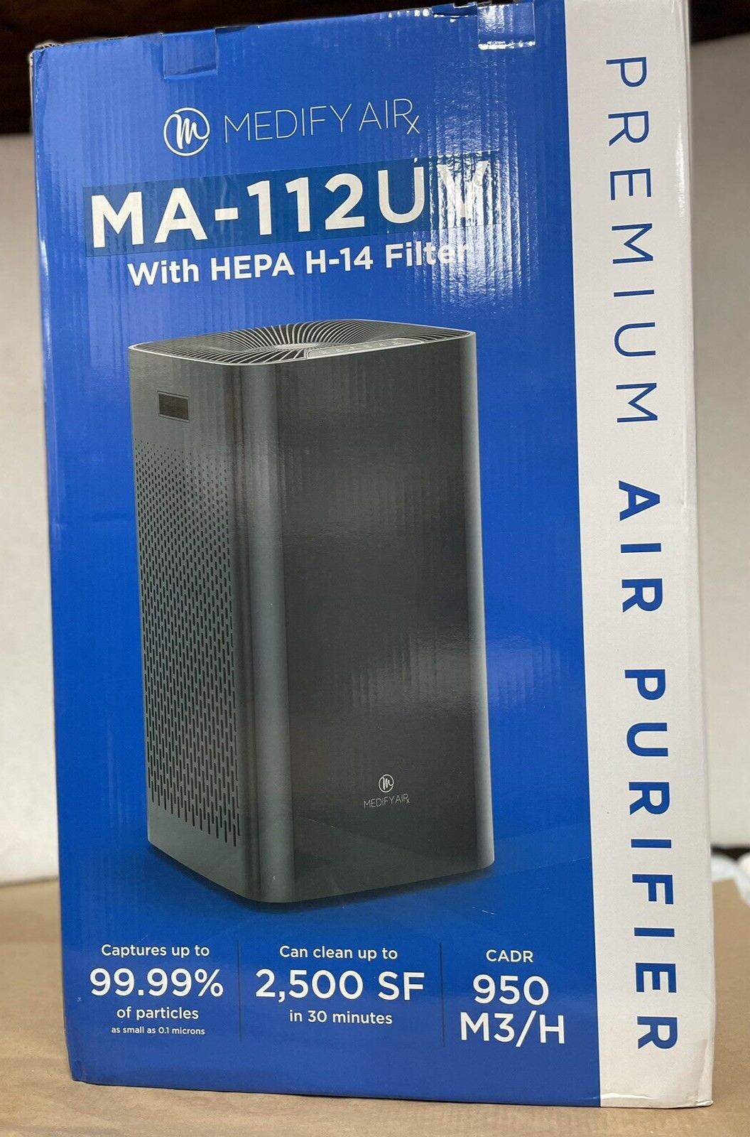 Medify MA-112-UV Air Purifier True HEPA H14 Filter + UV Light, BLACK, NEVER USED