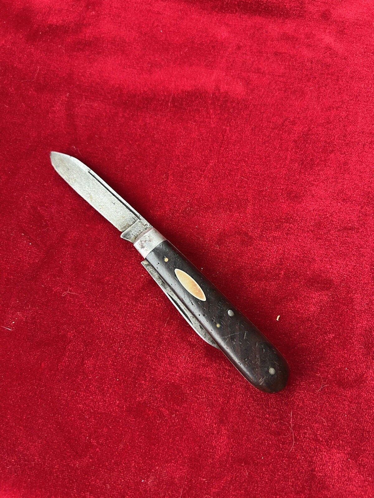 Old Vintage Antique Hibbard Spencer Bartlett & Co 2 Blade Pocket Knife HSB Knife