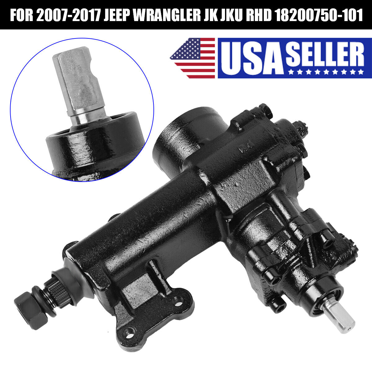 Right Hand Drive Power Steering Gear Box For 2007-2017 Jeep Wrangler 52126349AB.