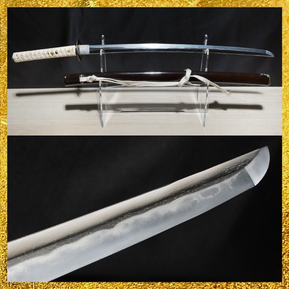 Japanese Sword Katana Tachi Koshirae 24.92 inch Antique Real 伯耆国津原住見田五郎左衛門尉広賀作