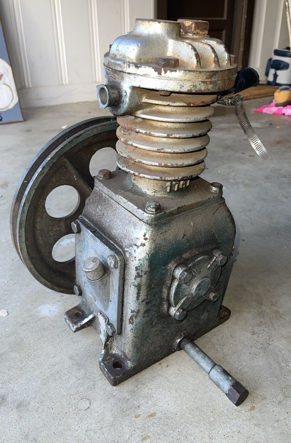 Vintage Quincy Air Compressor Pump, Hit Miss Engine Project