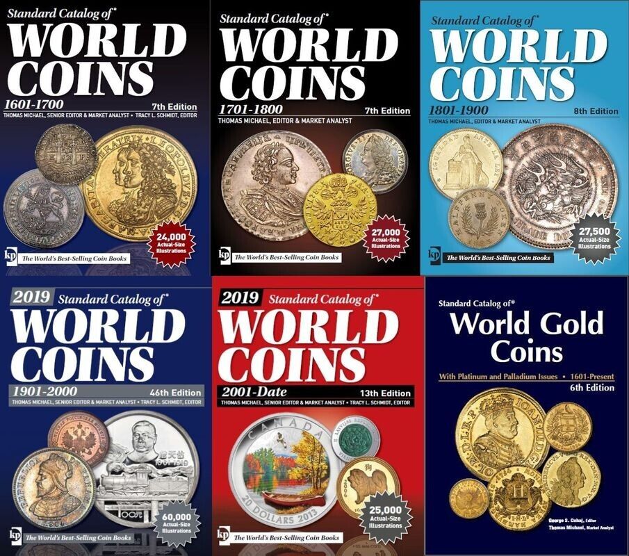 Digital books. Lot Set Konvolut Standard Catalogs of World Coins 6 issues/