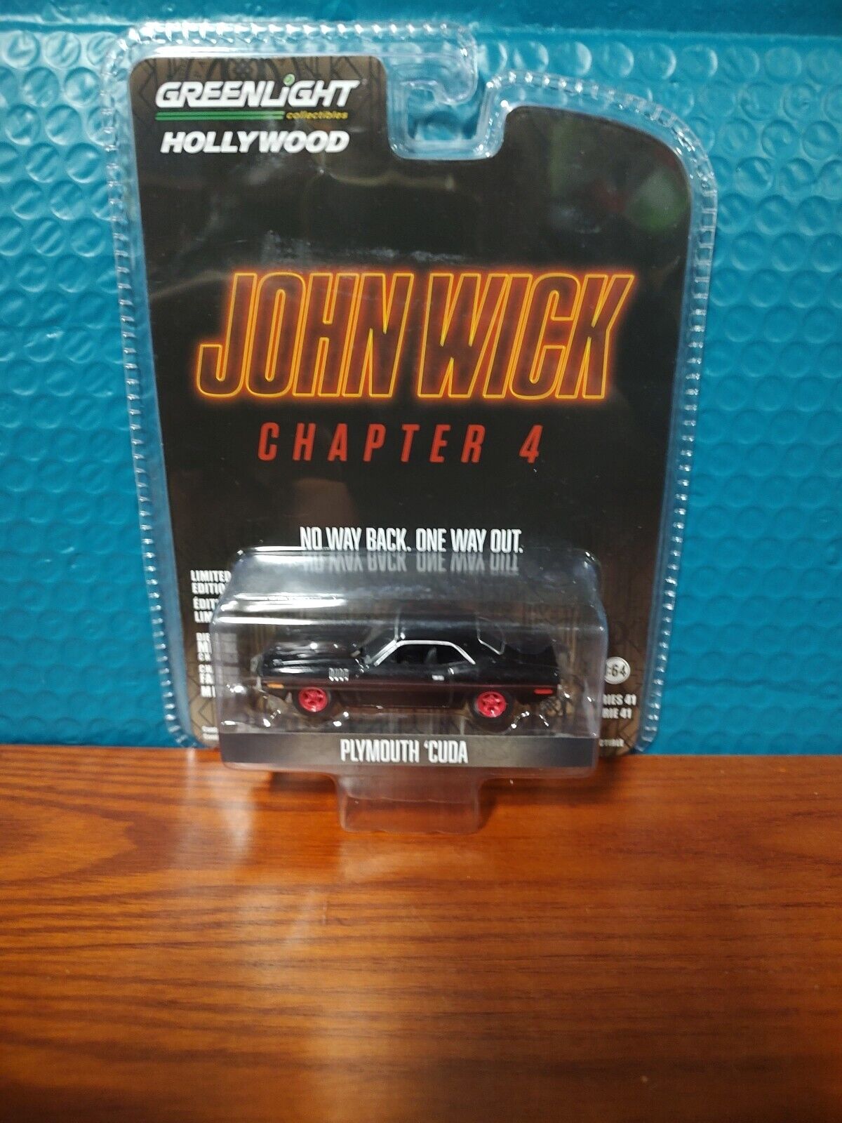 2024 GREENLIGHT RED CHASE HOLLYWOOD SERIES 41 JOHN WICK CHAPTER 4 PLYMOUTH CUDA