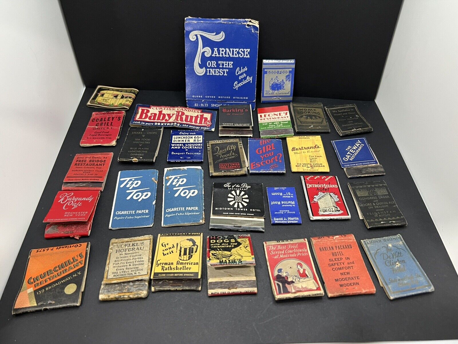 Vintage Matchbook Covers Lot Misc Advertisememt Pieces Nostalgic Unique 