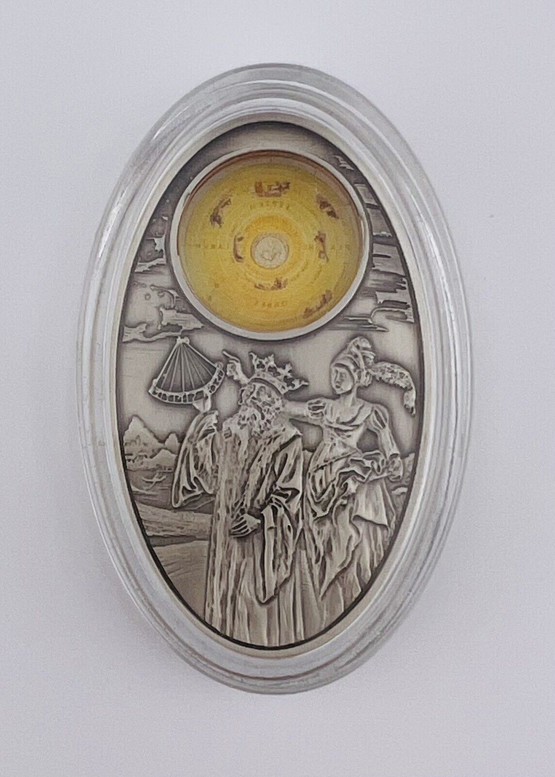 $10 Apocalypse Almagest Silver Coin Fiji 2012 Printed Glass Inlay