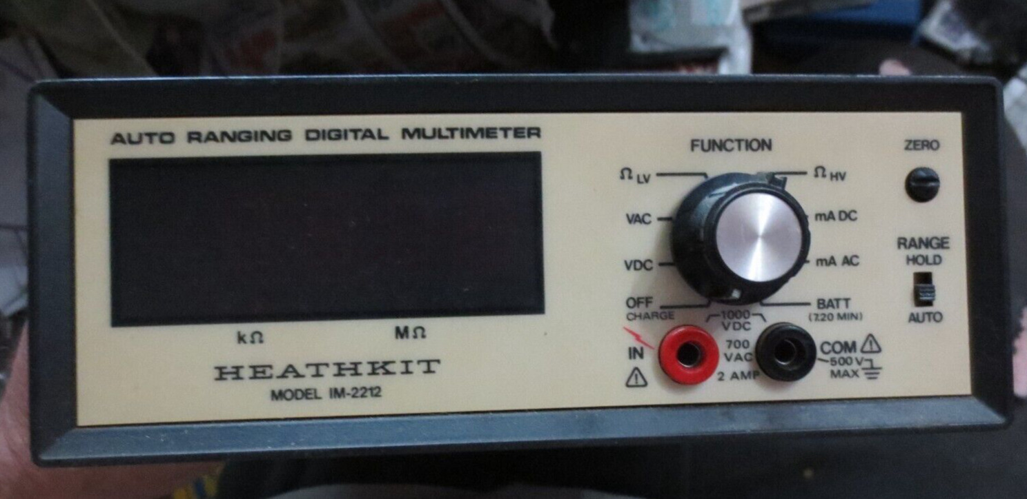 Vintage HEATHKIT Auto Ranging Digital Multimeter IM-2212 Not Tested