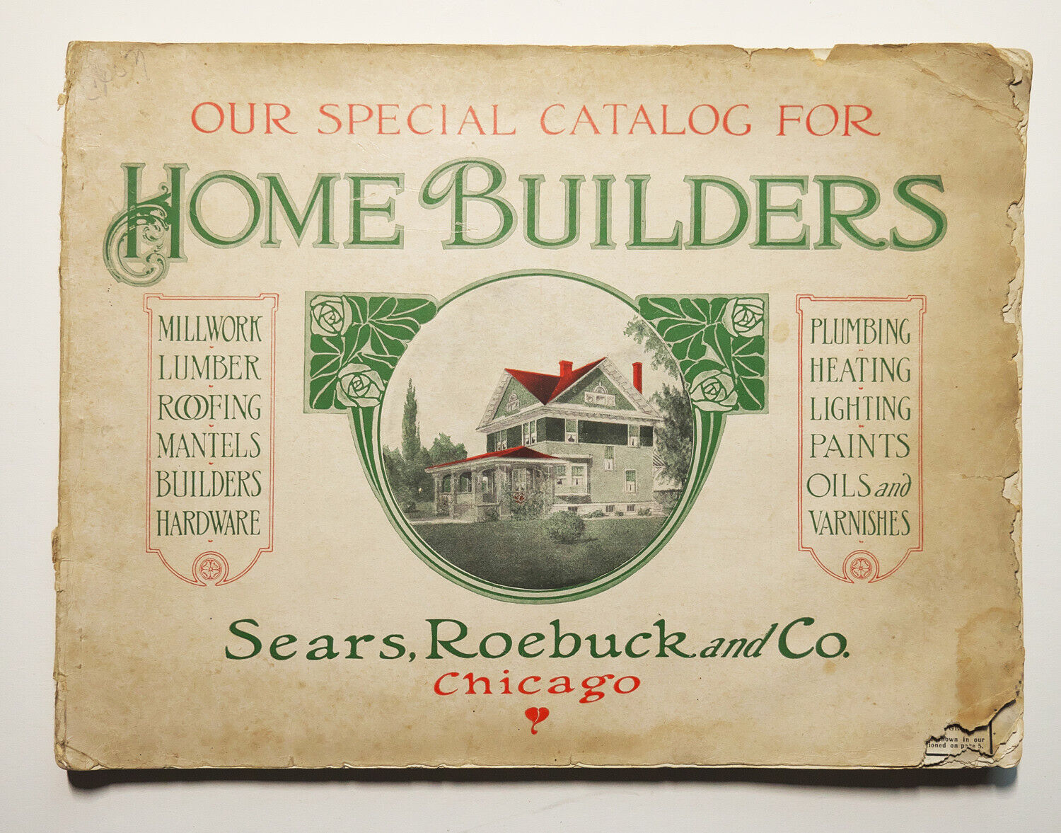 Original c.1910 Sears, Roebuck HOME BUILDERS CATALOG, Not a Reprint