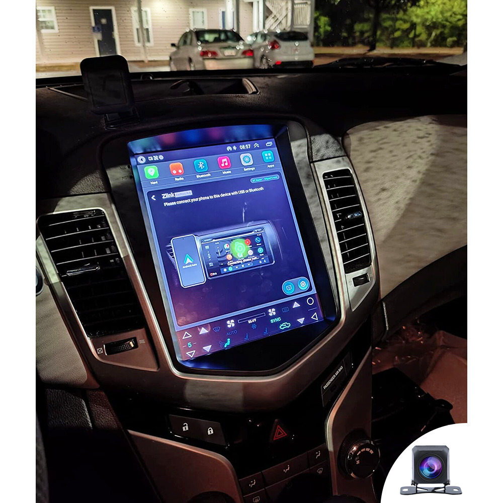 Car Carplay Radio For Chevy Cruze 2009-2015 Android 12 GPS Stereo +Camera