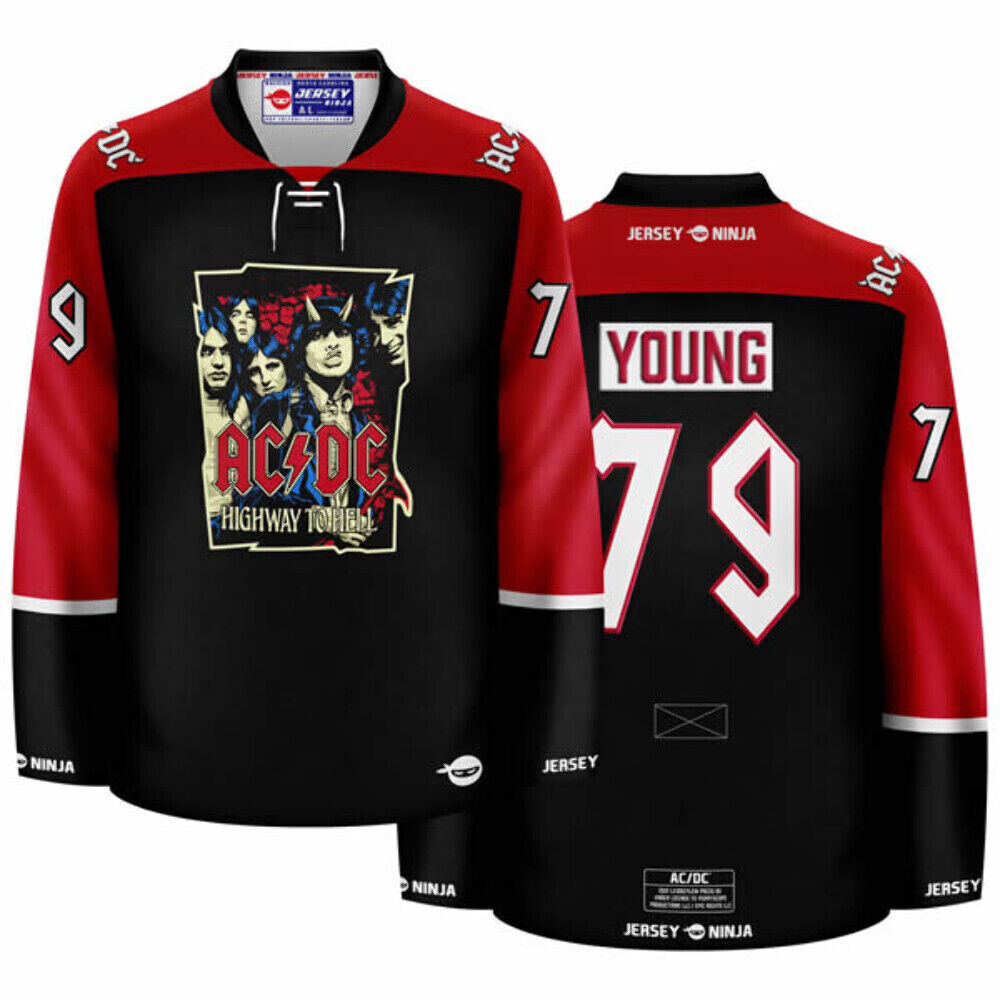 AC/DC Highway to Hell Hockey Jersey
