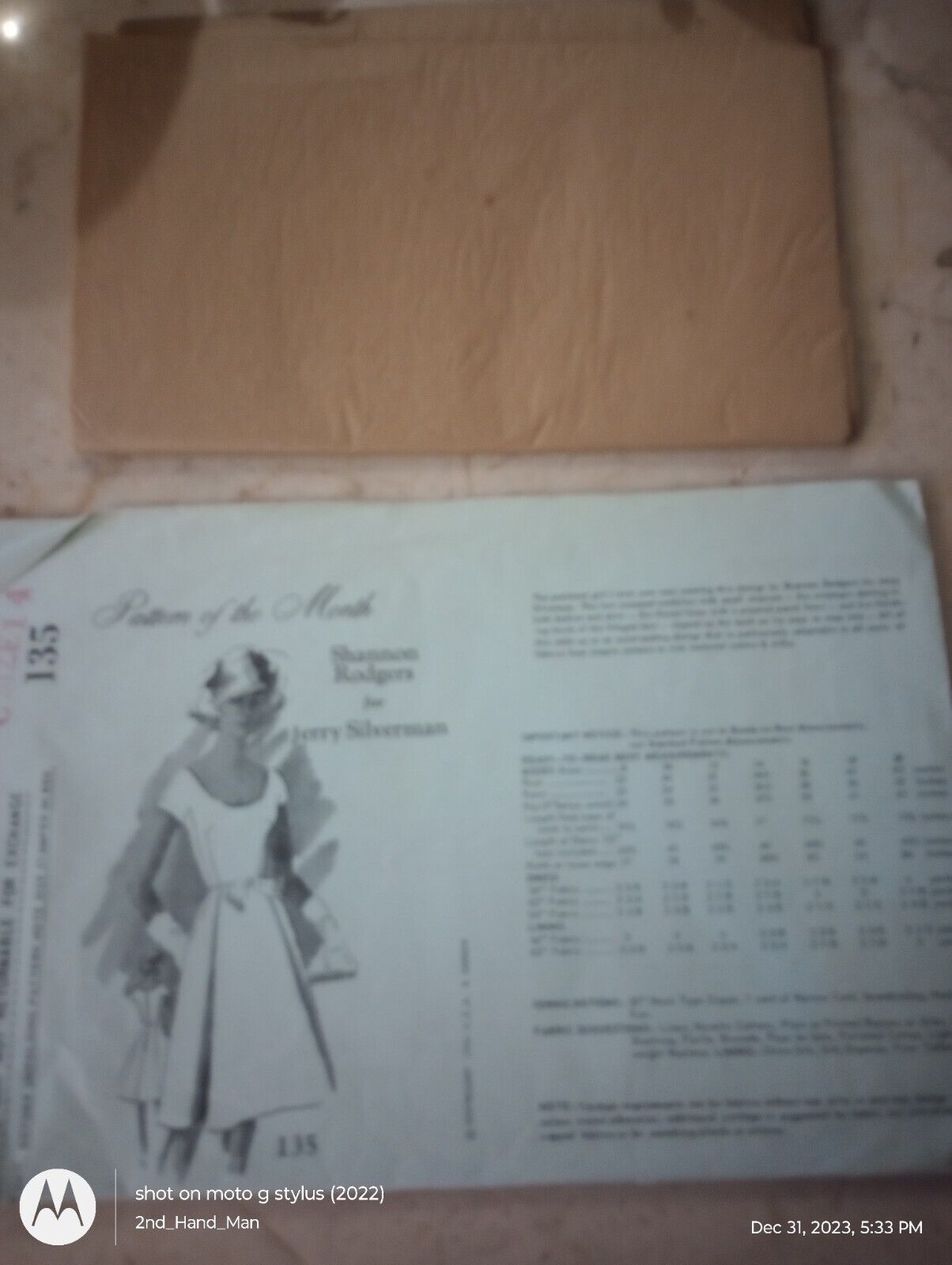 1964 SPADEA SHANNON RODGERS JERRY SILVERMAN 135 SZ 14 DRESS UNCUT SEWING PATTERN