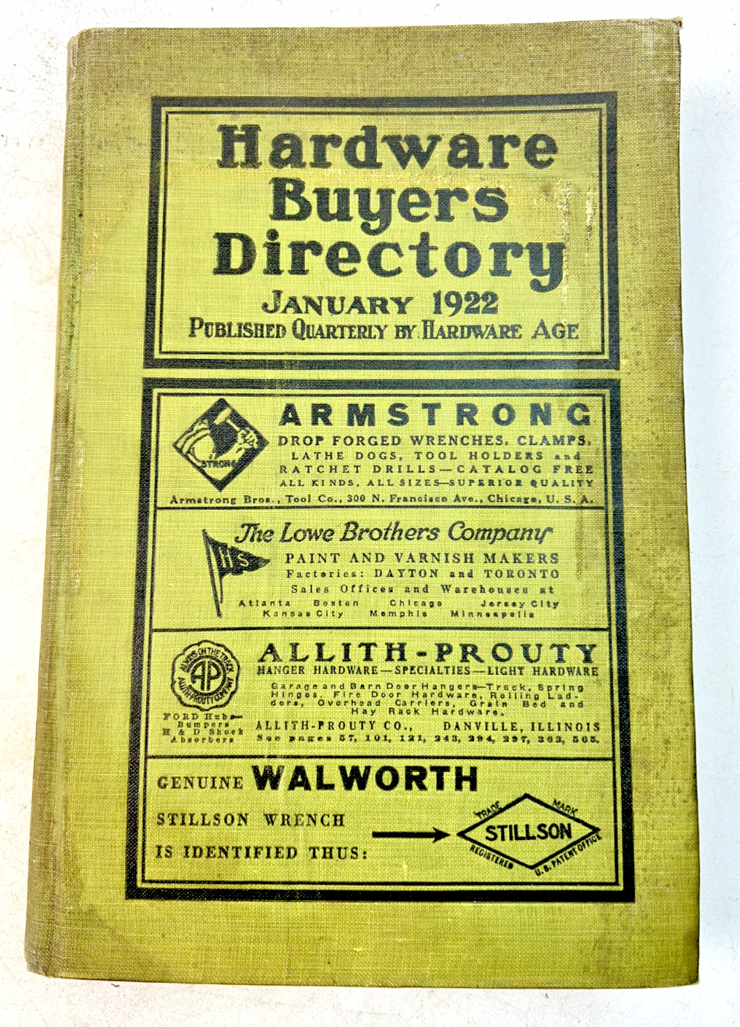 Antique 1922 Hardware Buyers Directory by Hardware Age