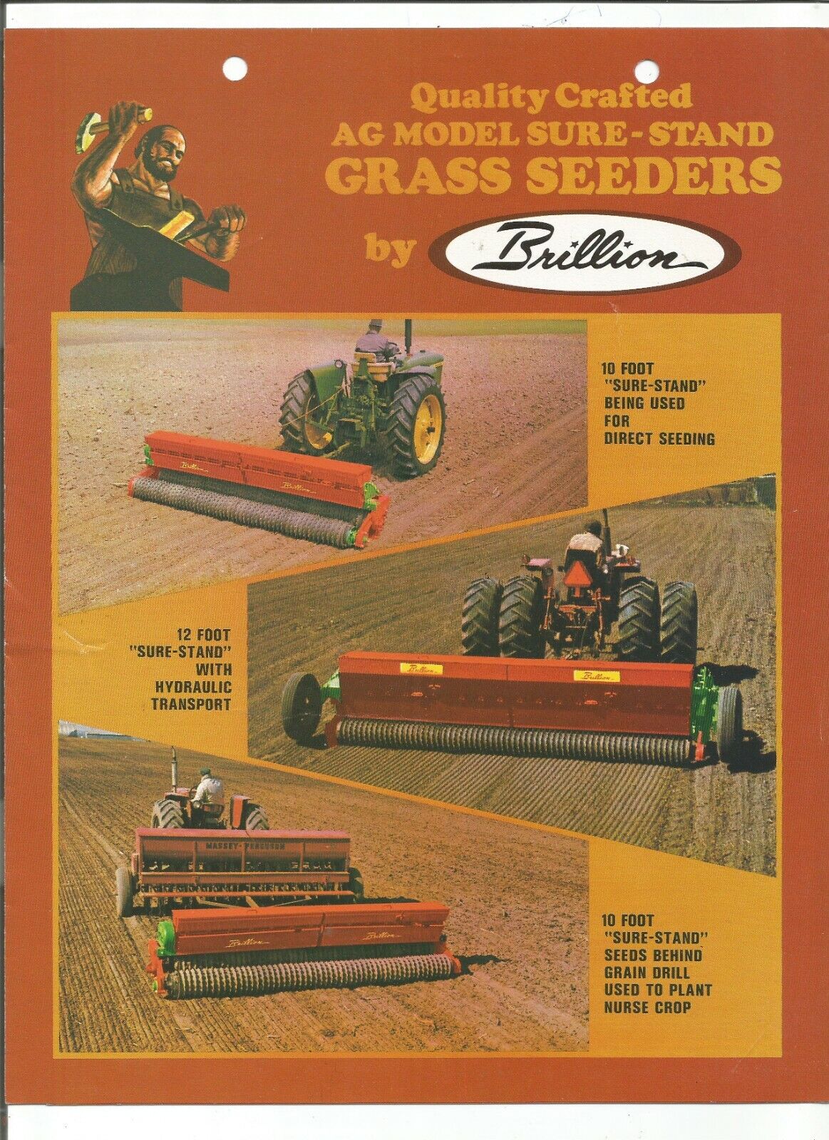 Original OEM Brillion Sure-Stand Grass Seeders Sales Brochure Form Number 51-I