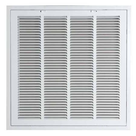 Zoro Select 4Mjt8 Filtered Return Air Grille, 24 X 24, White, Steel