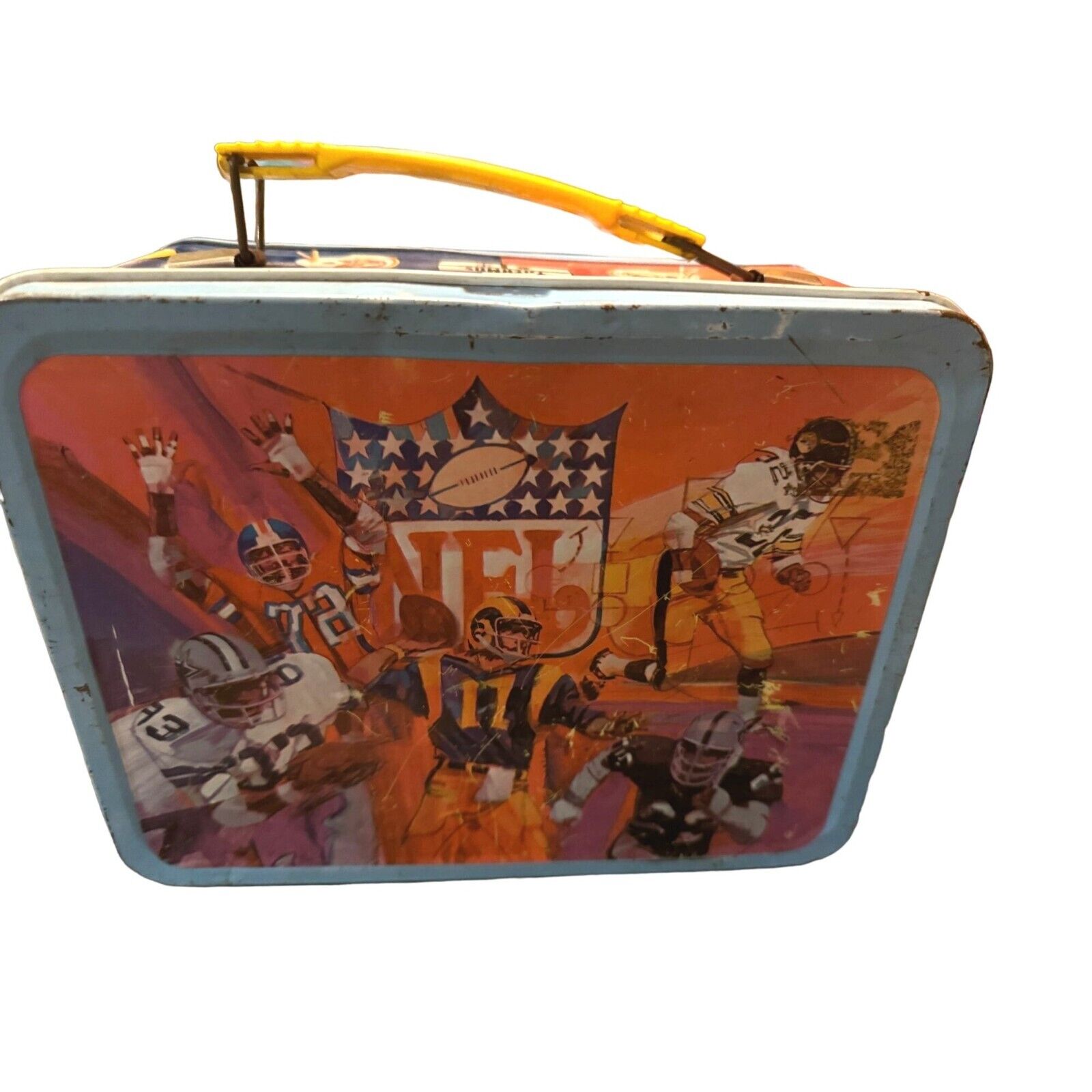 Vintage 1978 NFL Lunch Box. No Thermos- As Found- Think Superbowl Party