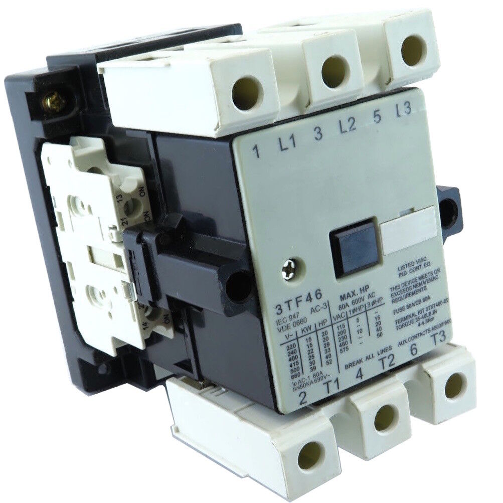 New Direct Replacement Contactor fits Siemens 3TF46 22 Choose Coil Voltage