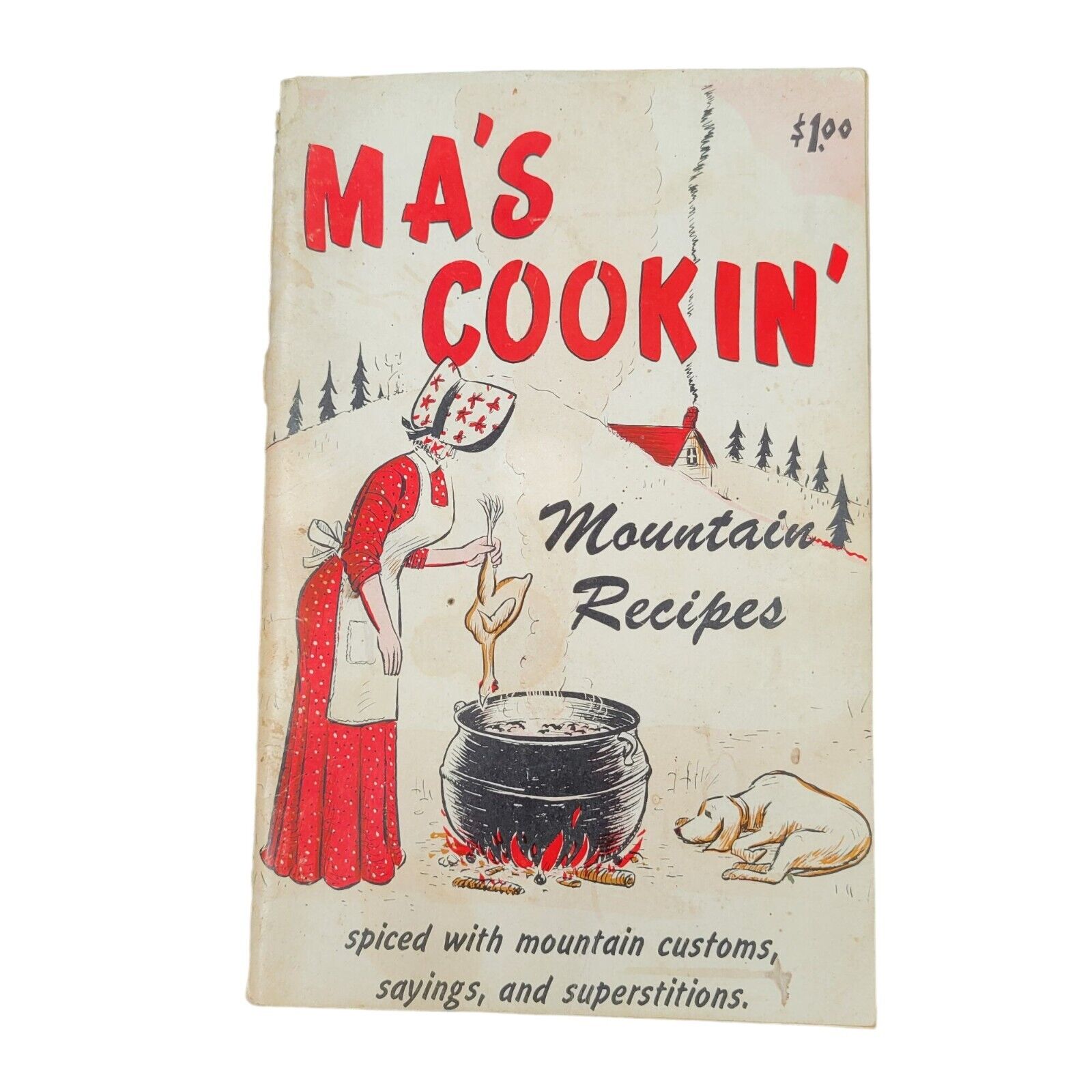 Vtg 1966 MA\'S COOKIN Mountain Recipes Cooking Cookbook Ozark Wild Game Foxfire