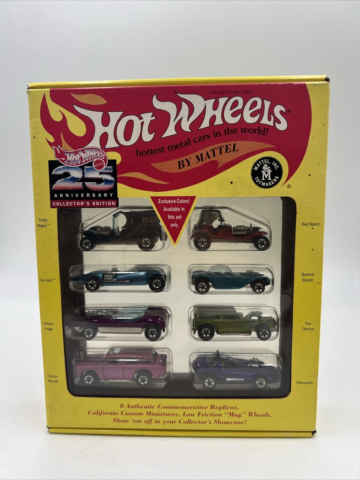1993 Hot Wheels 25th Anniversary Vintage 8 Car Set Series 1  Limited Edition