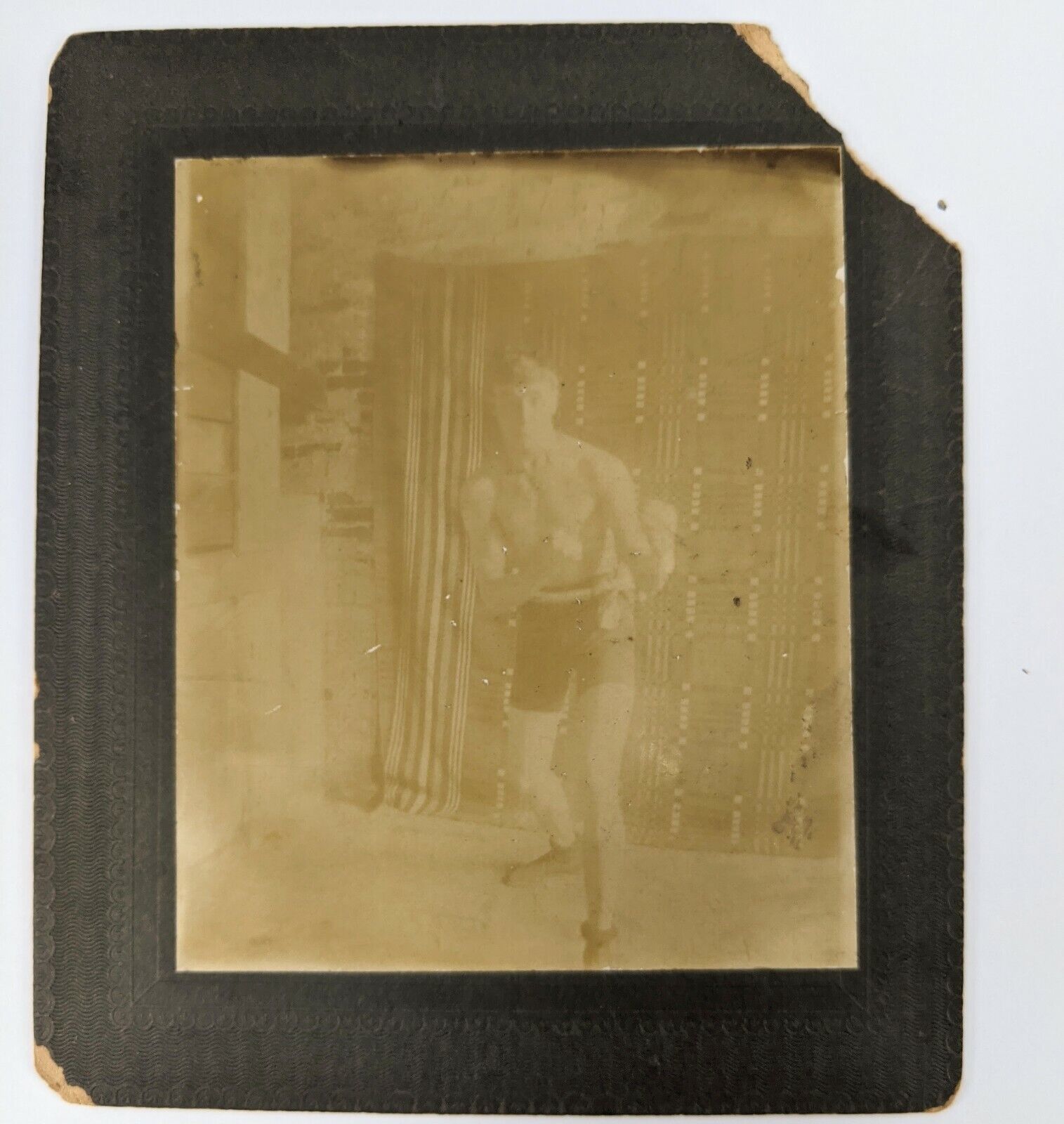 Vintage Boxer Photograph 1910s 4x5 Boxing