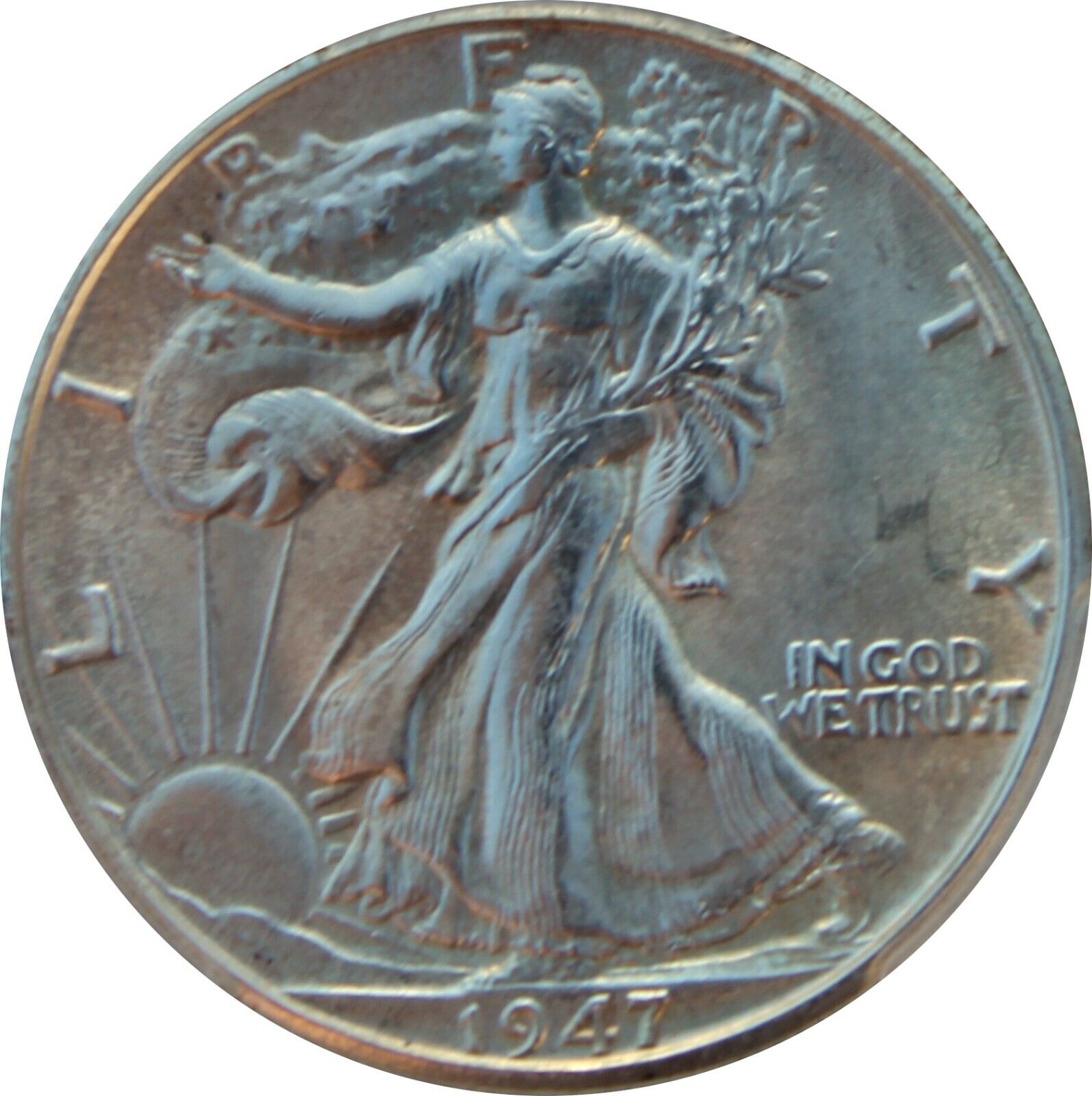 1947-D MS65 Walking Liberty Half Dollar, PCGS 46089426