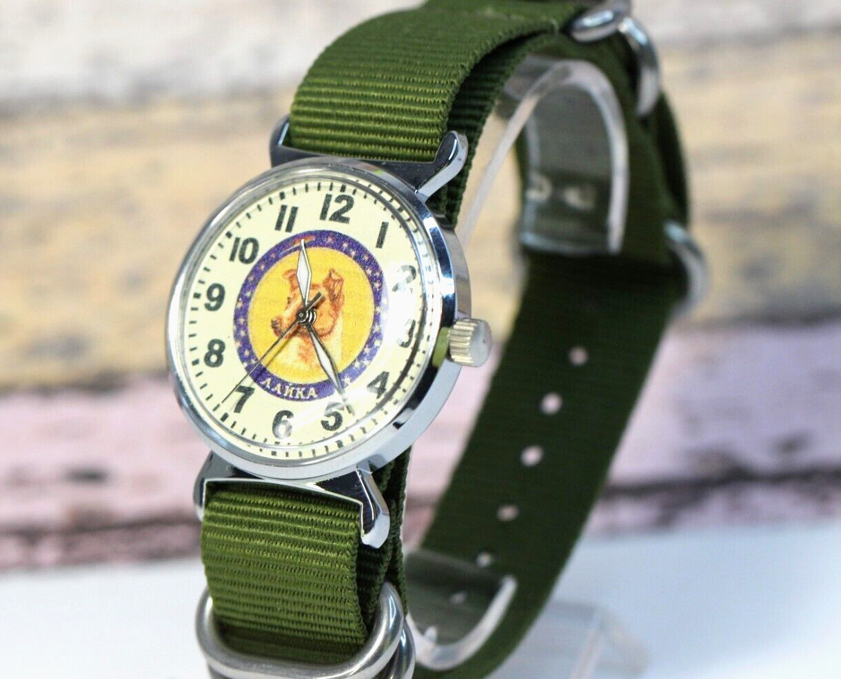 Soviet Watch Laika  First Cousmonaut dog Vintage Watches