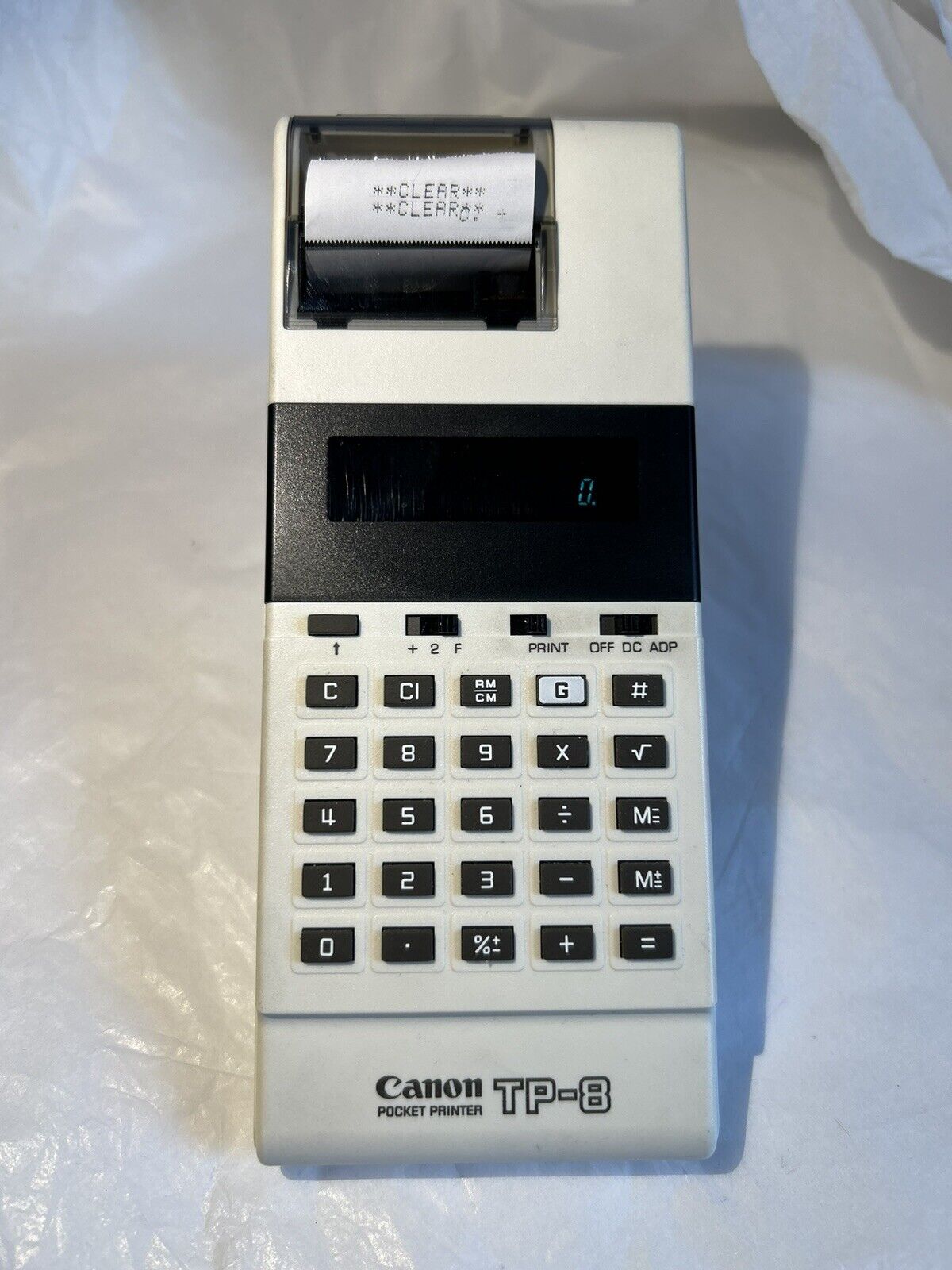 Canon TP-8 Pocket Printer Calculator Tested & Working Comes With Partial Roll