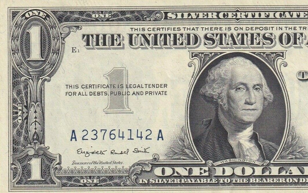 A2376142A   1957A ONE DOLLAR SILVER CERTIFICATE IN EXCELLENT CONDITION