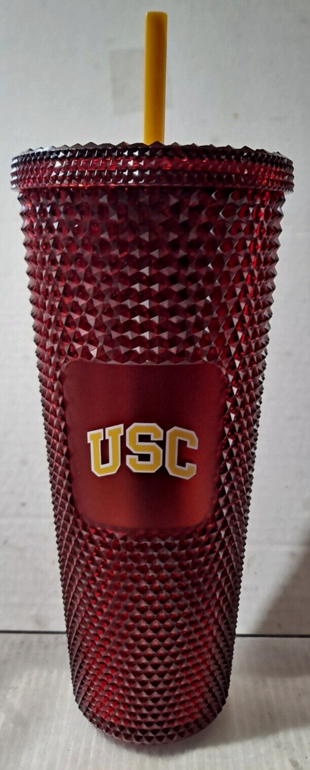 USC University of Southern California STARBUCKS 24oz Tumbler Cup 2024 Red TROJAN