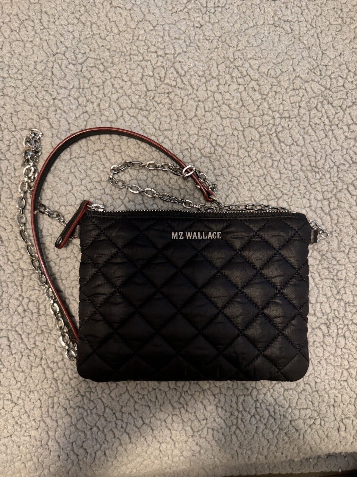 MZ WALLACE Black  Ruby Quilted Nylon Crossbody Bag