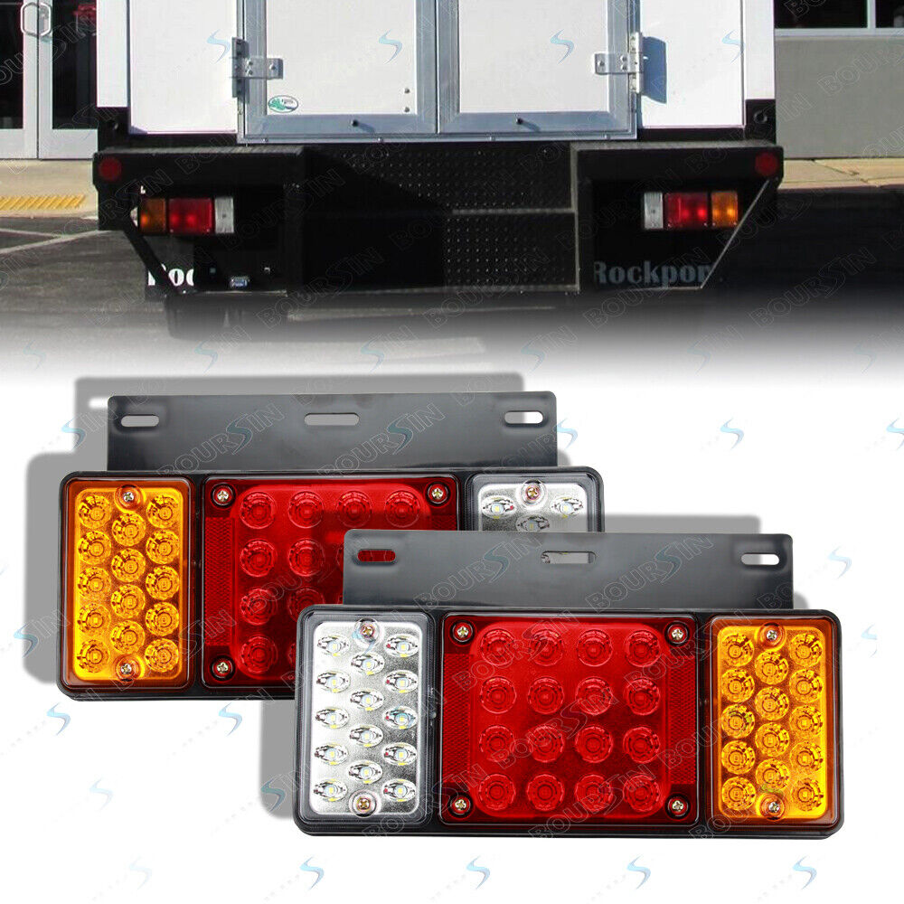 12V 44 LED Rear Tail Light For GMC W Isuzu Elf Truck NPR NQR NRR NKR NHR 84- L+R