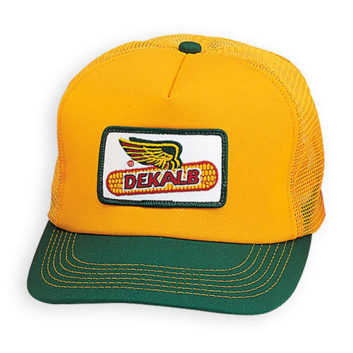 DEKALB SEED Green & Yellow Vintage Trademark Logo Cap Hat New Ballcap Corn