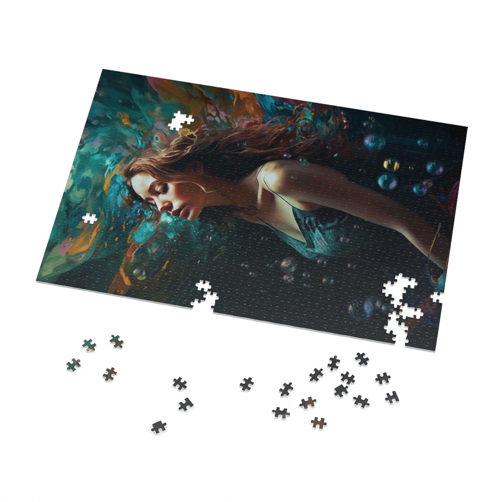 Transformative Art Puzzle - Majestic Woman, Bright Colors, Perfect for Framing