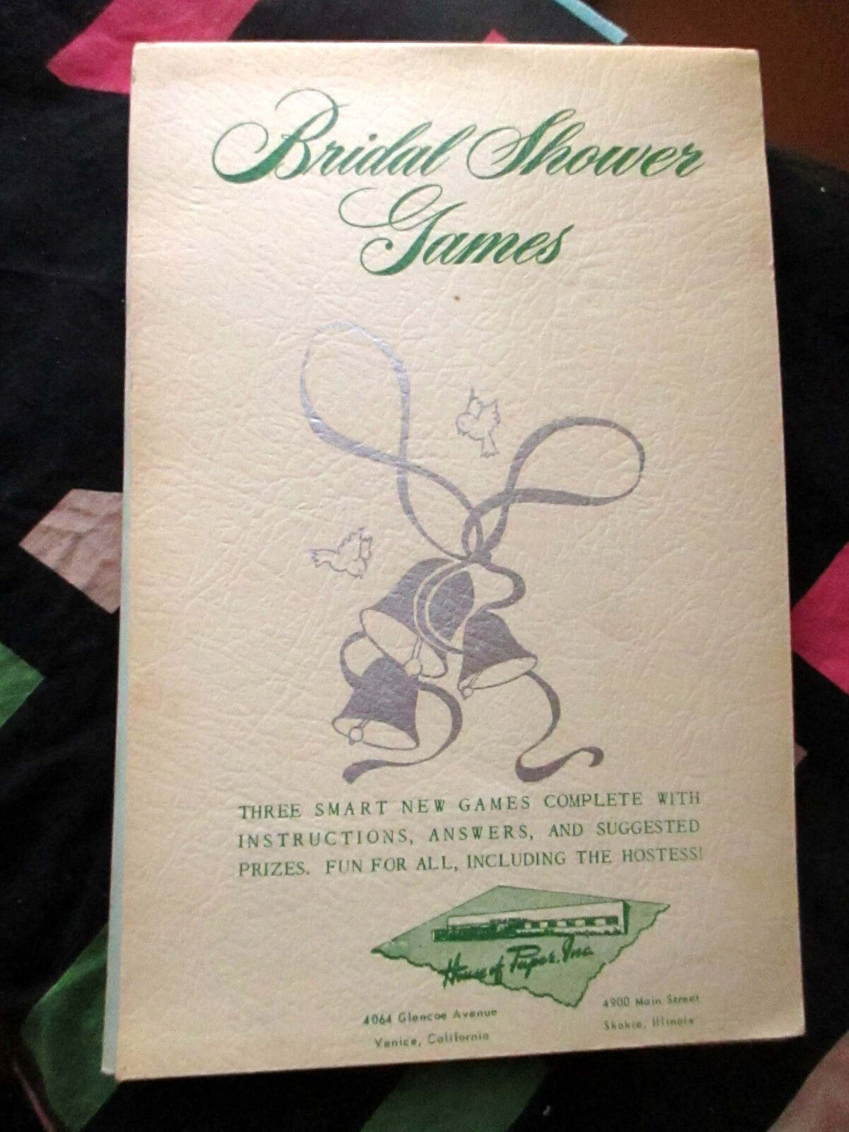 BRIDAL SHOWER 1955 Vintage Book Baby Shower Party GAMES