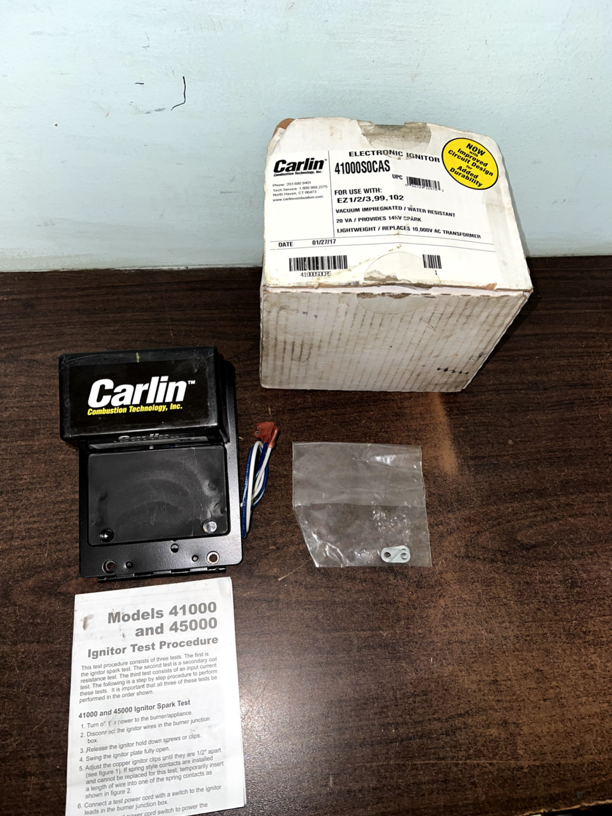 NEW CARLIN MODEL 41000S0CAS ELECTRONIC IGNITOR