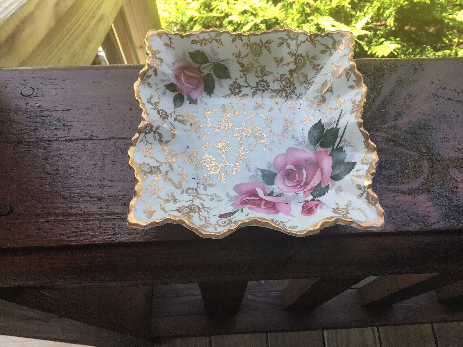 Old Foley James Kent Stanford shire England Roses Trinket / Candy Dish