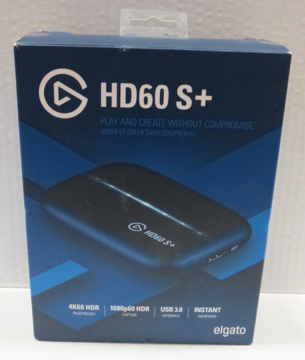 ELGATO GAME CAPTURE HD60 S+ PLAY AND CREATE WITHOUT COMPROMISE BOXED