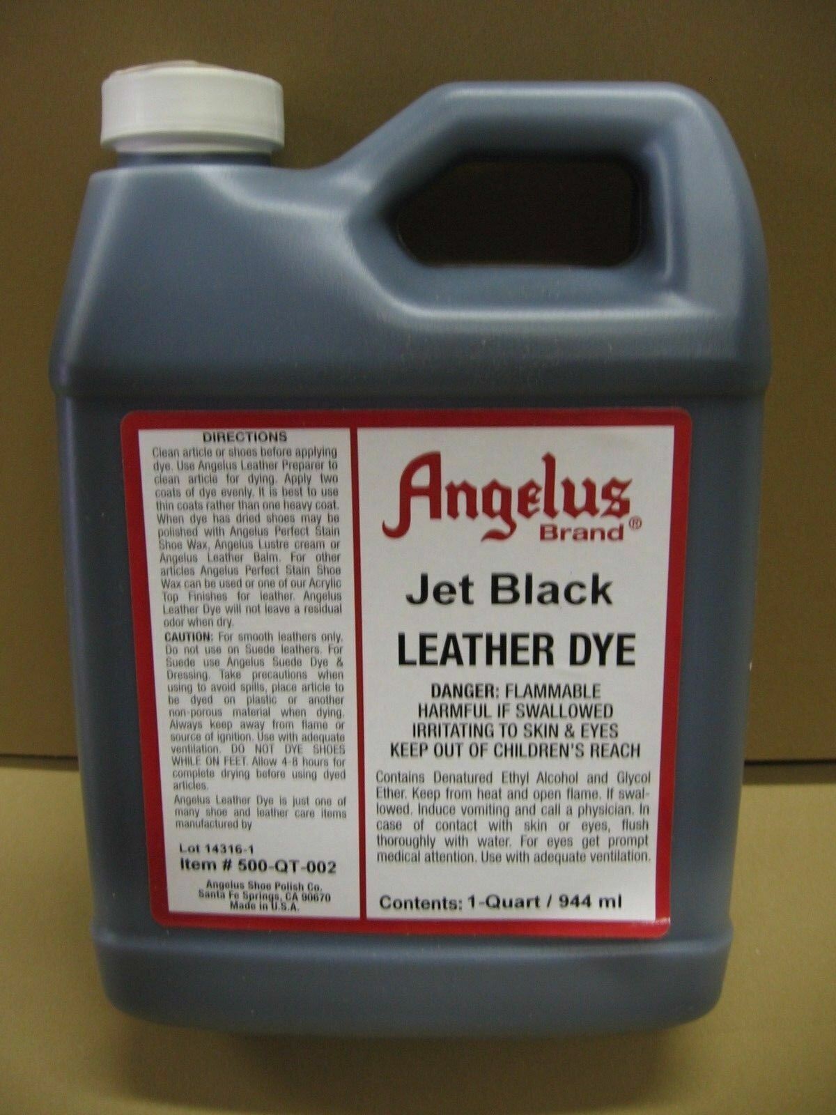 Angelus Quart Leather Dye for Shoes-Boots-Belts-Coats-Furniture-Crafts