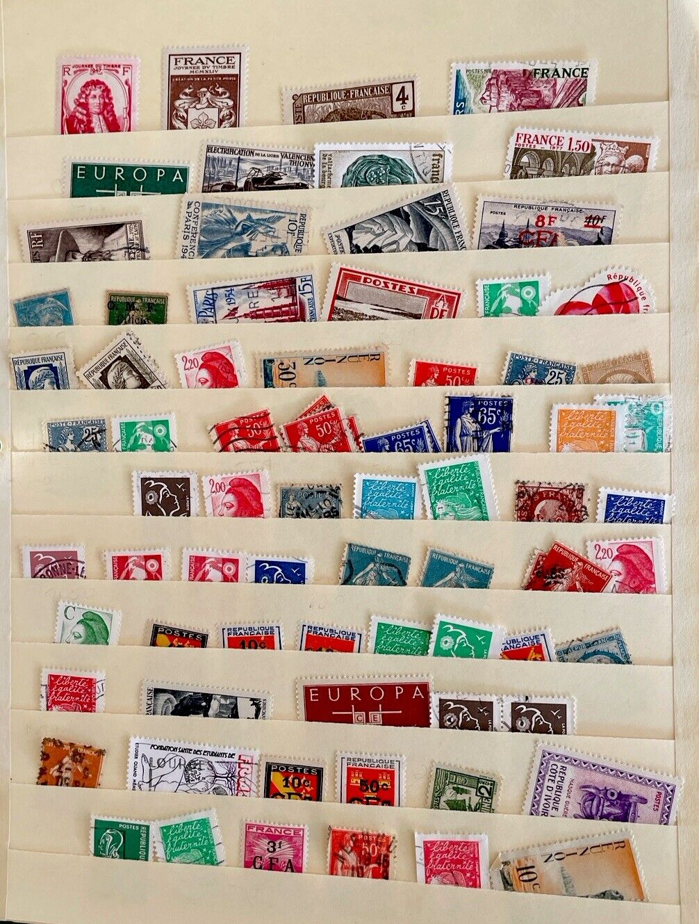 FRANCE &  COLONIES Stamp Collection from Past 100 Years. 600  Mint & Used.