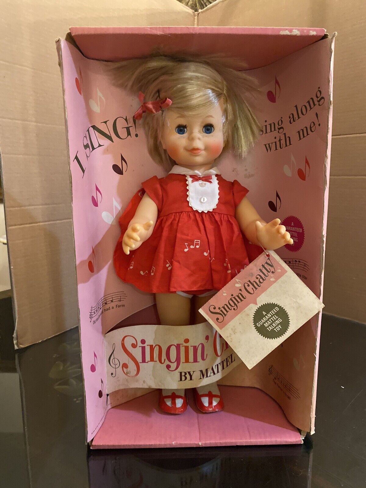Singin’ Chatty Doll  EXC in Original Box By Mattel 1964 Pull String Doll