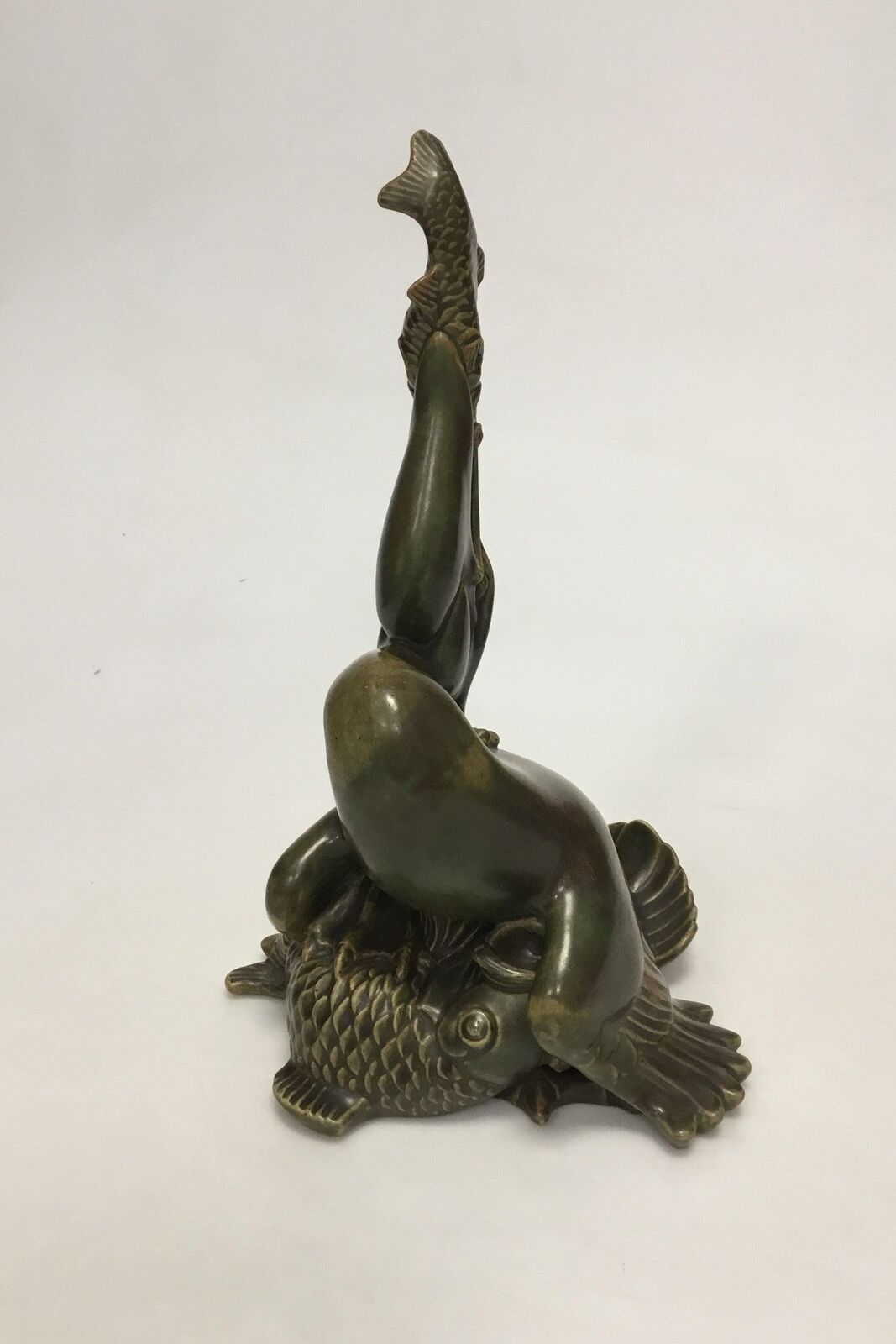 Unique Royal Copenhagen Hugo Liisberg figure of Pelican with fish from the
