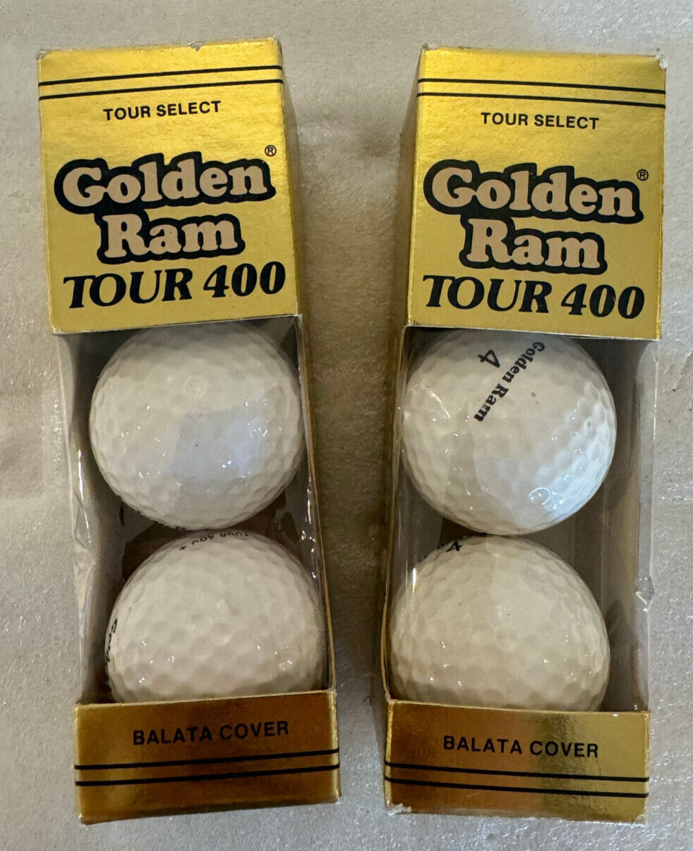 Vintage Golden Ram Tour 400 Golf Balls - BRAND NEW - Two Sleeves - Collectible