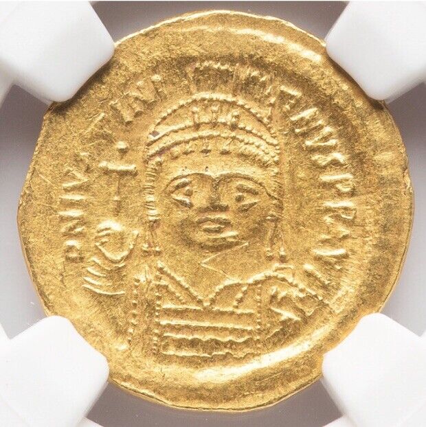 GOLD NGC Ch AU Justinian I the Great 527-565 AD Byzantine Empire AV Solidus Coin