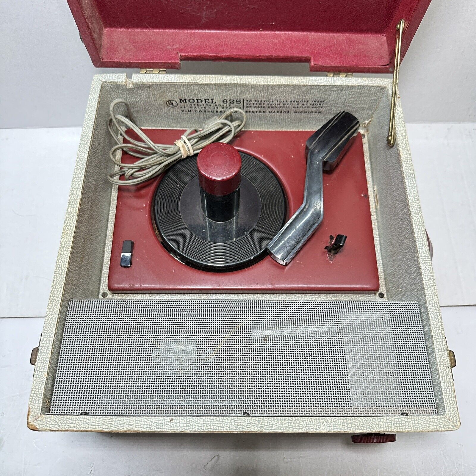 Teentime VM Voice of Music Record Player Model 625 Turntable Vintage 1956 READ