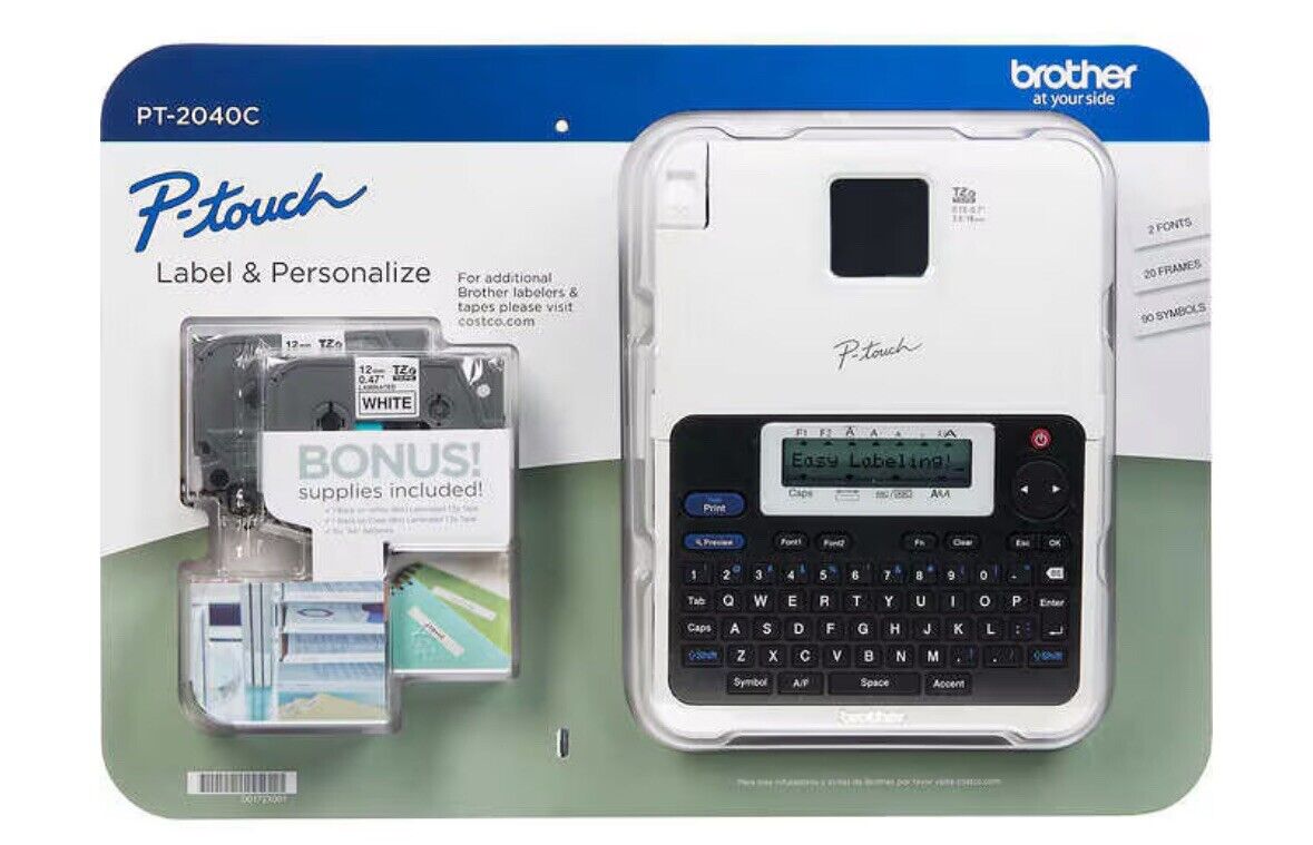 Brother PT-2040C Label Maker with Supplies,  In USA