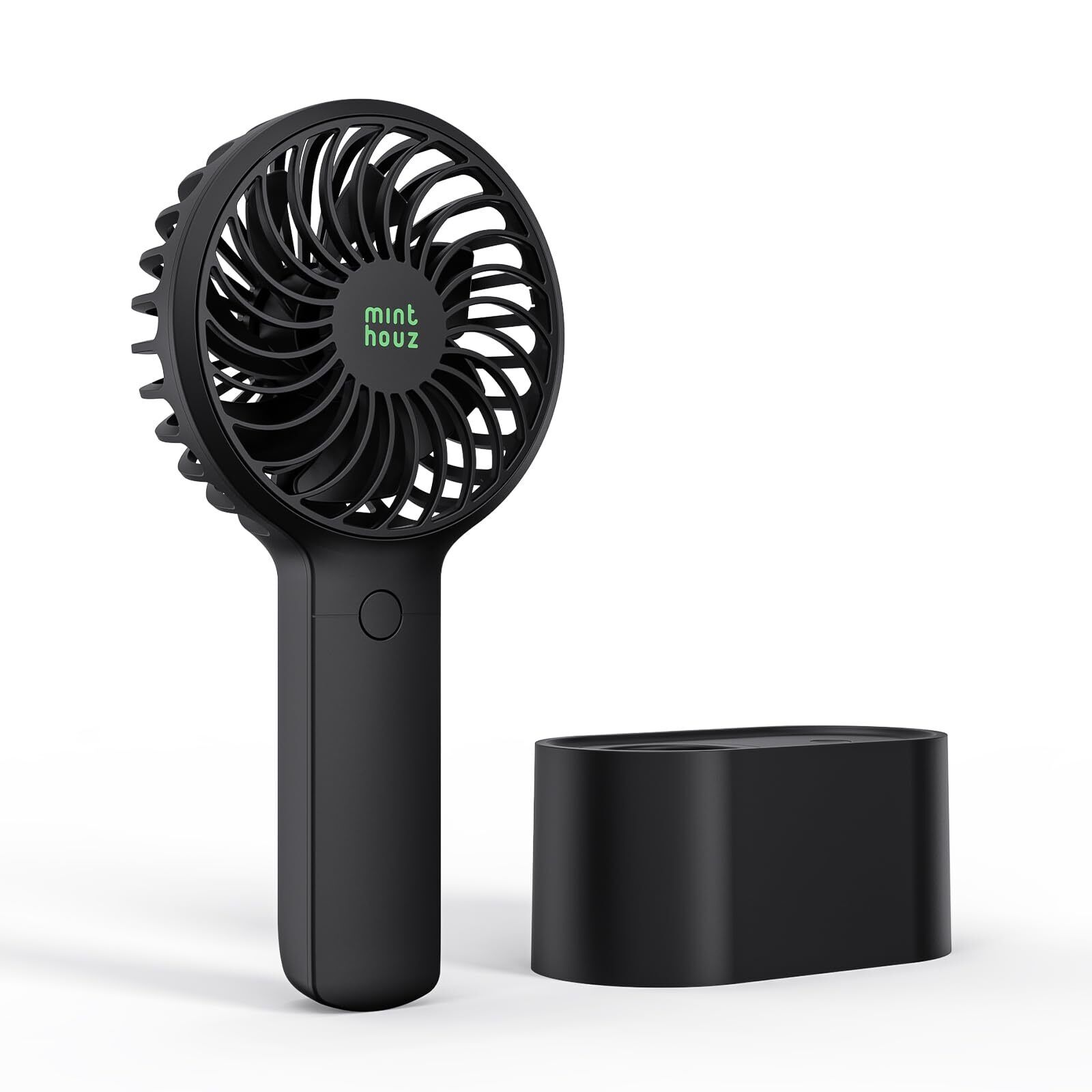Portable Handheld Fan: 90° Automatic Rotation, USB Rechargeable, 3 Speeds