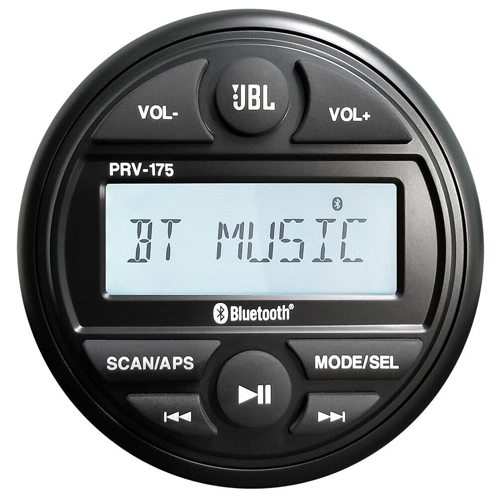 Prospec JBL PRV-175 Marine Bluetooth Round Mount with AM/FM, USB, and...