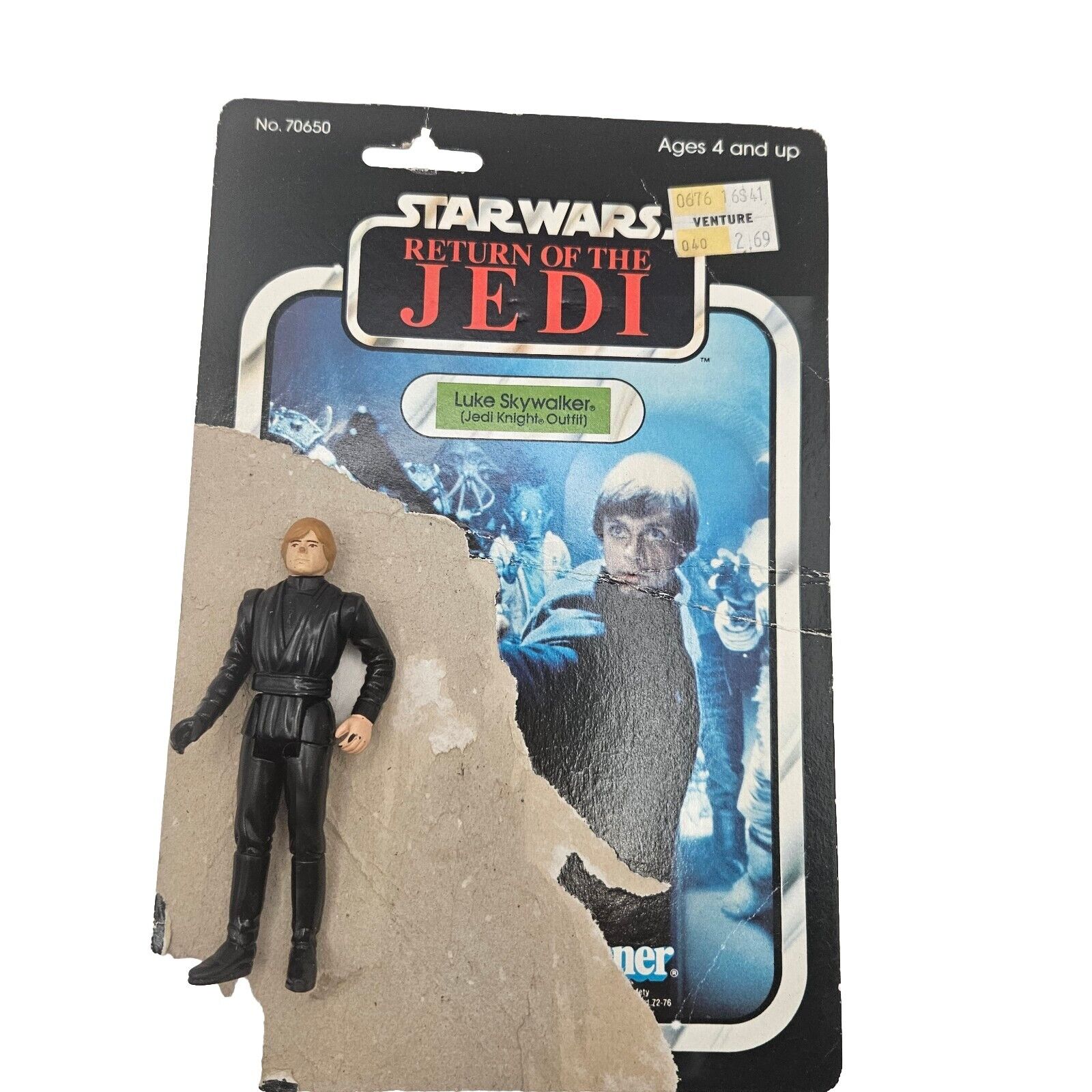 Star Wars Luke Skywalker Jedi Knight Vintage Kenner 1983 Figure w Cardback