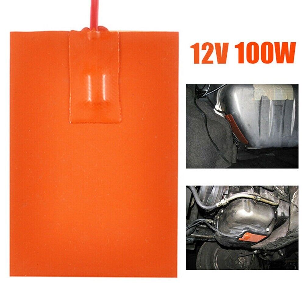 12V/100W Silicone Heater Pad For Engine Block Tanks Oil Pan Heating Plate Mat