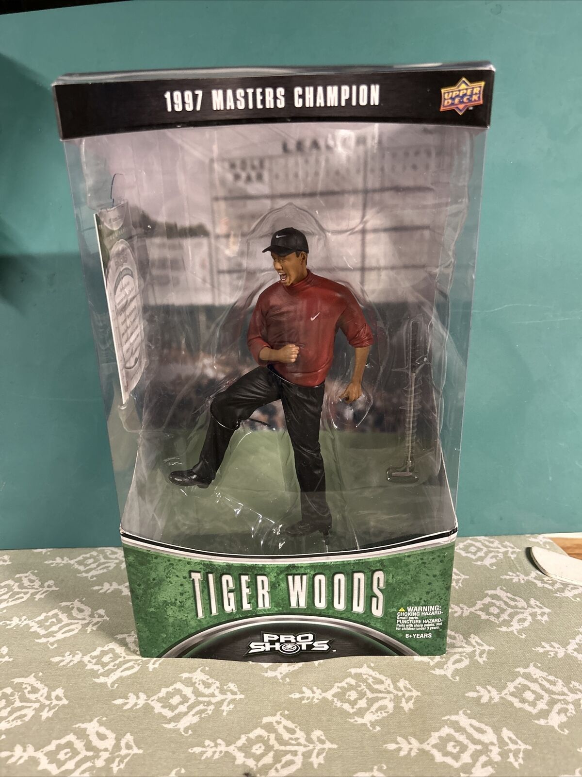 TIGER WOODS 1997 Masters Champion Figure Upper Deck Pro Shots Brand New In Box